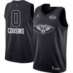 Youth Nike Jordan New Orleans Pelicans 0 DeMarcus Cousins Swingman Black 2018 All Star Game NBA Jersey