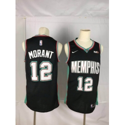 Grizzlies 12 Ja Morant Black Nike Swingman Jersey