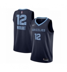 Grizzlies #12 Ja Morant Navy Blue Basketball Swingman Icon Edition Jersey