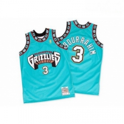 Mens Adidas Memphis Grizzlies 3 Shareef Abdur Rahim Swingman Green Hardwood Classics Throwback NBA Jersey