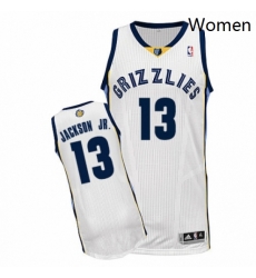 Womens Adidas Memphis Grizzlies 13 Jaren Jackson Jr Authentic White Home NBA Jersey 