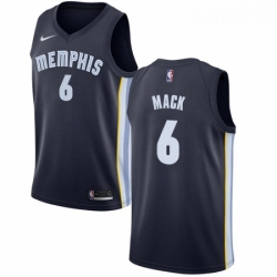 Womens Nike Memphis Grizzlies 6 Shelvin Mack Swingman Navy Blue NBA Jersey Icon Edition 