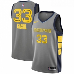 Youth Nike Memphis Grizzlies 33 Marc Gasol Swingman Gray NBA Jersey City Edition