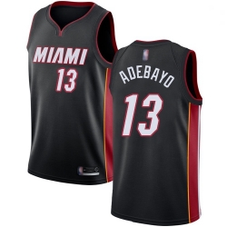 Heat 13 Bam Adebayo Black Basketball Swingman Icon Edition Jersey