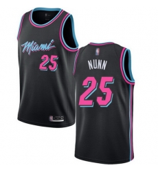 Heat  25 Kendrick Nunn Black Basketball Swingman City Edition 2018 19 Jersey