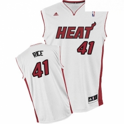 Mens Adidas Miami Heat 41 Glen Rice Swingman White Home NBA Jersey