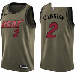 Mens Nike Miami Heat 2 Wayne Ellington Swingman Green Salute to Service NBA Jersey