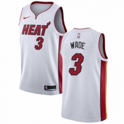 Mens Nike Miami Heat 3 Dwyane Wade Swingman NBA Jersey Association Edition