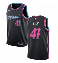 Mens Nike Miami Heat 41 Glen Rice Swingman Black NBA Jersey City Edition