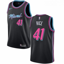 Mens Nike Miami Heat 41 Glen Rice Swingman Black NBA Jersey City Edition