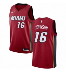 Womens Nike Miami Heat 16 James Johnson Swingman Red NBA Jersey Statement Edition