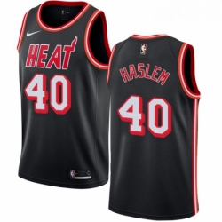 Womens Nike Miami Heat 40 Udonis Haslem Swingman Black Black Fashion Hardwood Classics NBA Jersey