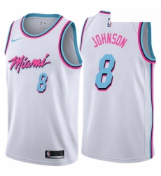 Youth Nike Miami Heat 8 Tyler Johnson Swingman White NBA Jersey City Edition 