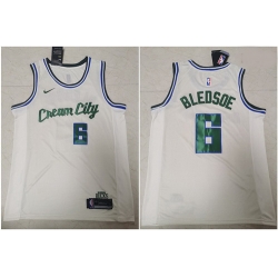 Bucks 6 Eric Bledsoe White 2019 20 Nike City Edition Swingman Jersey