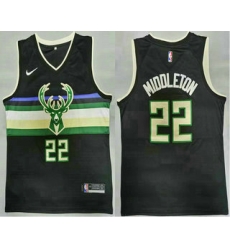 Men Men-27s-Milwaukee-Bucks--2320-Khris-Middleton-Black-2021-Nike-Swingman-Stitched-Jersey-8518-38476