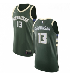 Mens Nike Milwaukee Bucks 13 Glenn Robinson Authentic Green Road NBA Jersey Icon Edition 