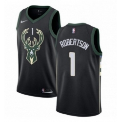 Youth Nike Milwaukee Bucks 1 Oscar Robertson Swingman Black Alternate NBA Jersey Statement Edition