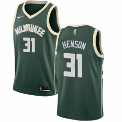 Youth Nike Milwaukee Bucks 31 John Henson Swingman Green Road NBA Jersey Icon Edition 