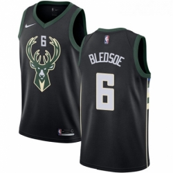 Youth Nike Milwaukee Bucks 6 Eric Bledsoe Swingman Black Alternate NBA Jersey Statement Edition 