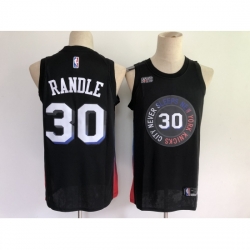 Men's New York Knicks #30 Julius Randle Black Nike City Player Jersey