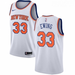 Mens Nike New York Knicks 33 Patrick Ewing Swingman White NBA Jersey Association Edition