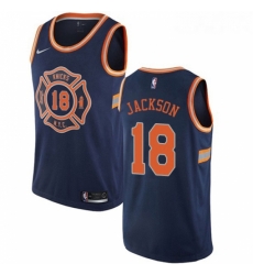 Youth Nike New York Knicks 18 Phil Jackson Swingman Navy Blue NBA Jersey City Edition