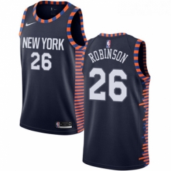 Youth Nike New York Knicks 26 Mitchell Robinson Swingman Navy Blue NBA Jersey 2018 19 City Edition 