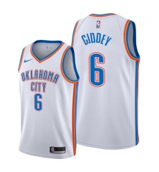 Men Oklahoma City Thunder 6 Josh Giddey White Jersey