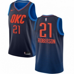 Mens Nike Oklahoma City Thunder 21 Andre Roberson Swingman Navy Blue NBA Jersey Statement Edition 