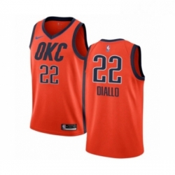 Womens Nike Oklahoma City Thunder 22 Hamidou Diallo Orange Swingman Jersey Earned Edition 