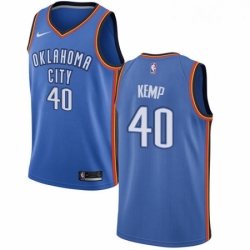 Womens Nike Oklahoma City Thunder 40 Shawn Kemp Swingman Royal Blue Road NBA Jersey Icon Edition