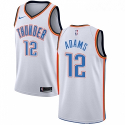 Youth Nike Oklahoma City Thunder 12 Steven Adams Authentic White Home NBA Jersey Association Edition