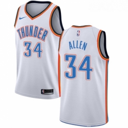 Youth Nike Oklahoma City Thunder 34 Ray Allen Swingman White Home NBA Jersey Association Edition