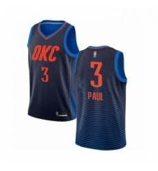 Youth Oklahoma City Thunder 3 Chris Paul Swingman Navy Blue Basketball Jersey Statement Edition 