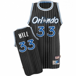 Mens Adidas Orlando Magic 33 Grant Hill Swingman Black Throwback NBA Jersey