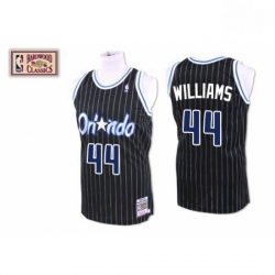 Mens Mitchell and Ness Orlando Magic 44 Jason Williams Swingman Black Throwback NBA Jersey