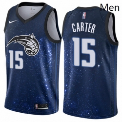 Mens Nike Orlando Magic 15 Vince Carter Authentic Blue NBA Jersey City Edition