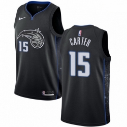 Mens Nike Orlando Magic 15 Vince Carter Swingman Black NBA Jersey City Edition