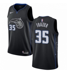 Mens Nike Orlando Magic 35 Melvin Frazier Swingman Black NBA Jersey City Edition 