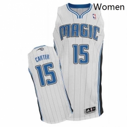 Womens Adidas Orlando Magic 15 Vince Carter Authentic White Home NBA Jersey