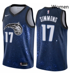 Womens Nike Orlando Magic 17 Jonathon Simmons Swingman Blue NBA Jersey City Edition 