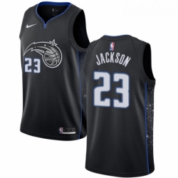 Womens Nike Orlando Magic 23 Justin Jackson Swingman Black NBA Jersey City Edition 