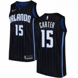 Youth Nike Orlando Magic 15 Vince Carter Swingman Black Alternate NBA Jersey Statement Edition