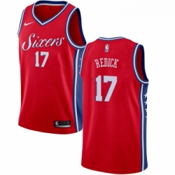 Mens Nike Philadelphia 76ers 17 JJ Redick Swingman Red Alternate NBA Jersey Statement Edition 