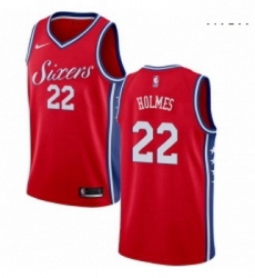 Mens Nike Philadelphia 76ers 22 Richaun Holmes Swingman Red Alternate NBA Jersey Statement Edition 