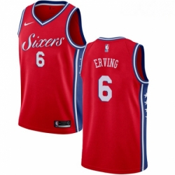 Mens Nike Philadelphia 76ers 6 Julius Erving Swingman Red Alternate NBA Jersey Statement Edition