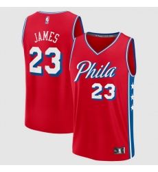 Mens Philadelphia 76ers LeBron James Fanatics Red Fast Break Jersey Statement Edition