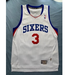 Philadelphia 76ers Men Allen Iverson #3 White Hardwood Classics Jersey