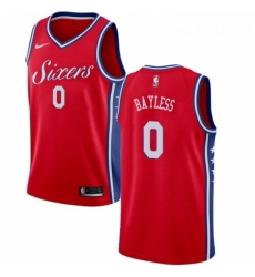 Womens Nike Philadelphia 76ers 0 Jerryd Bayless Swingman Red Alternate NBA Jersey Statement Edition