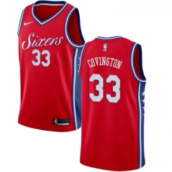 Womens Nike Philadelphia 76ers 33 Robert Covington Authentic Red Alternate NBA Jersey Statement Edition